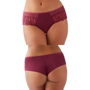 Wacoal NWT After Dark Tanga Cheeky Brief Red Plum Medium